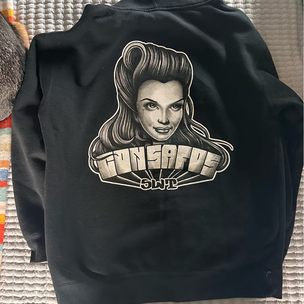 Saltwater Tattoo Supply by Tim Hendricks zip up hoodie